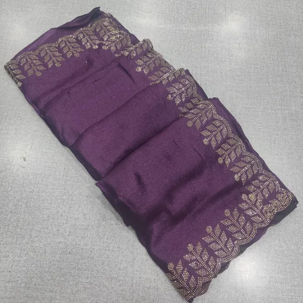 Premium Soft Shiny Silk Saree with Stone Work | SR267